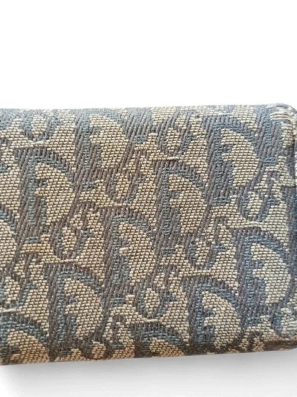 Dior Brown Monogram Canvas Trifold Wallet with Gold D Charm